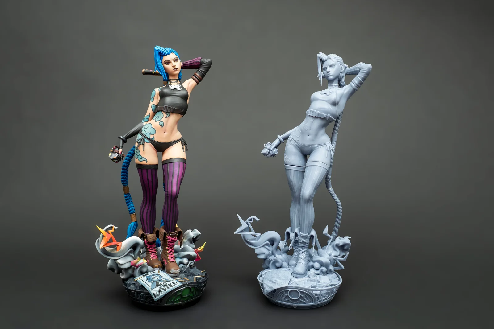 Jinx — League of Legends, ръчно оцветена фигурка, снимка 7
