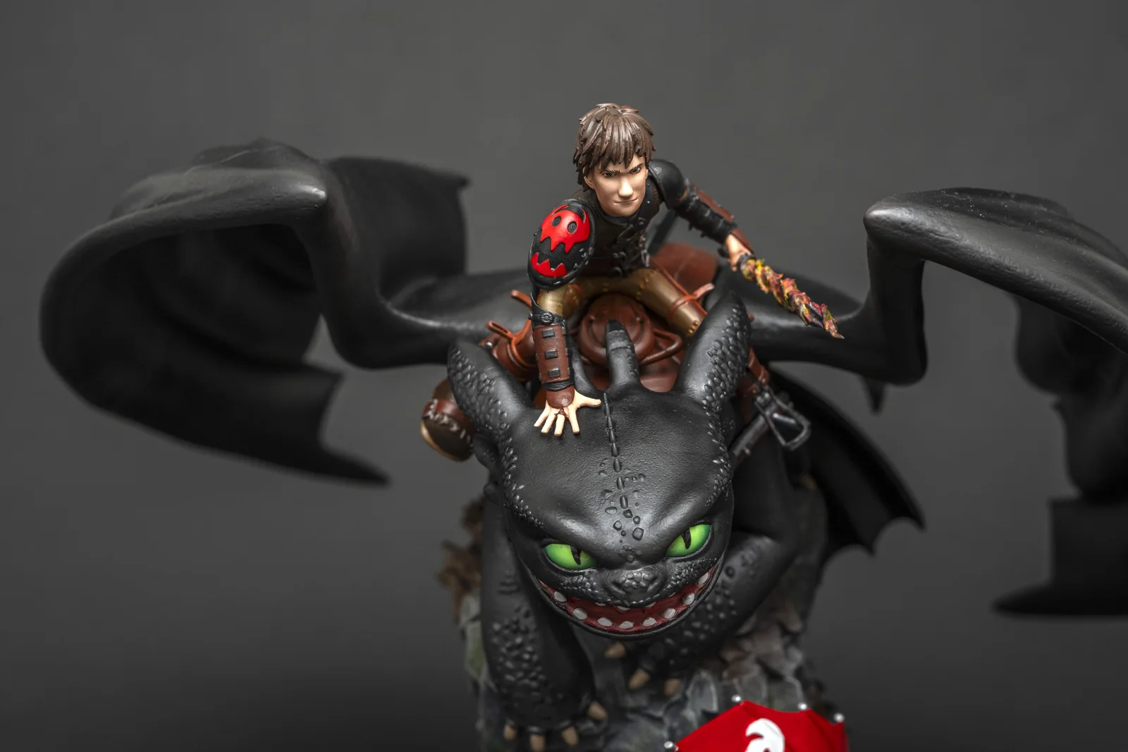 Toothless & Hiccup — How to Train Your Dragon, ръчно оцветена фигурка, снимка 6