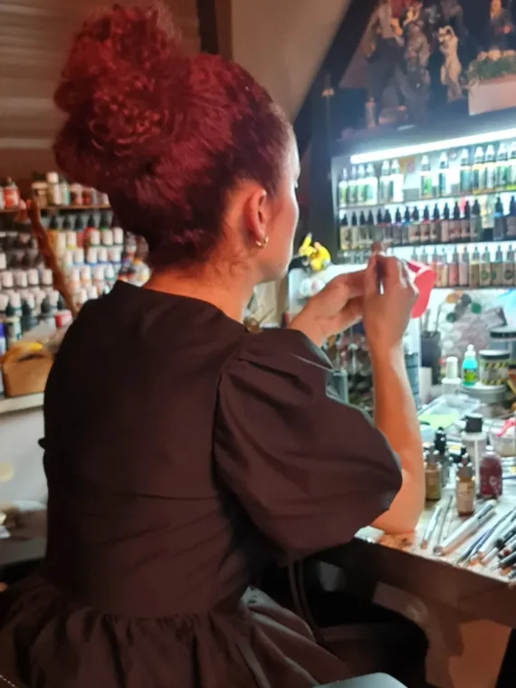 В процес на оцветяване